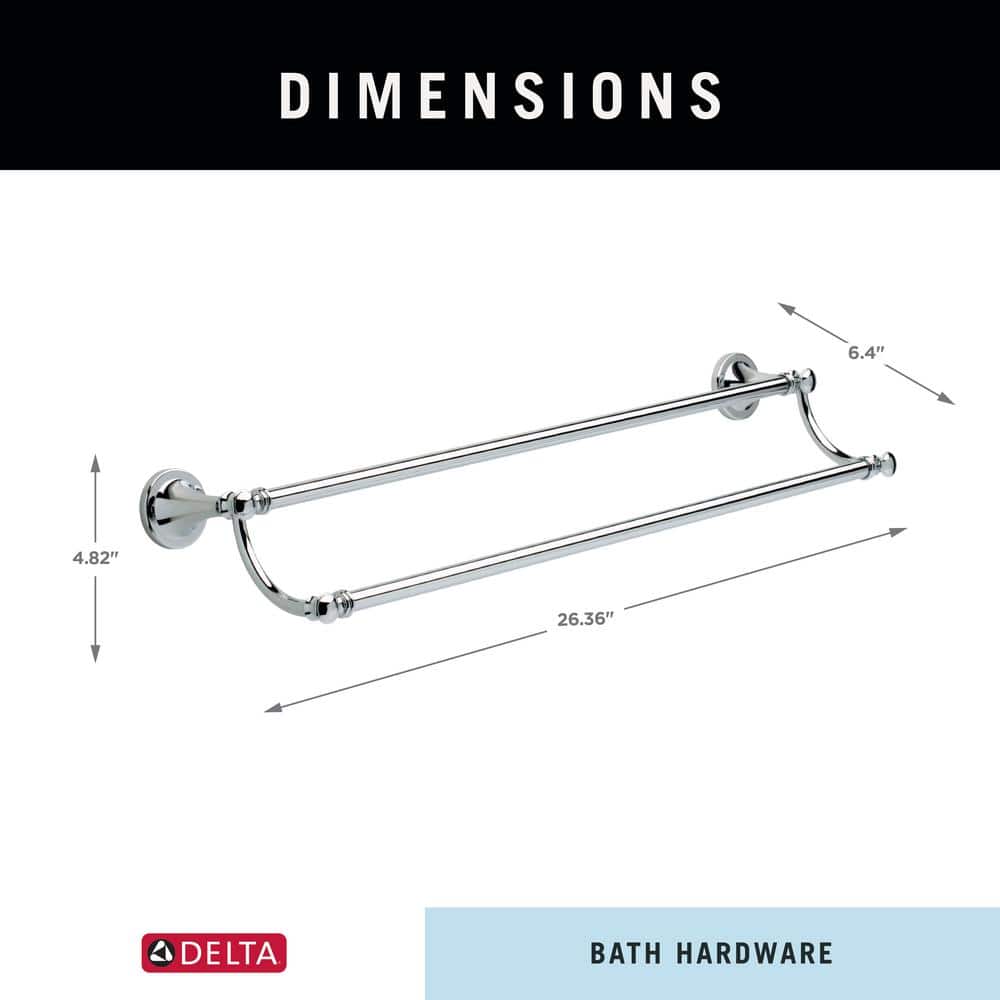 Silverton Polished Chrome 24" Double Towel Bar
