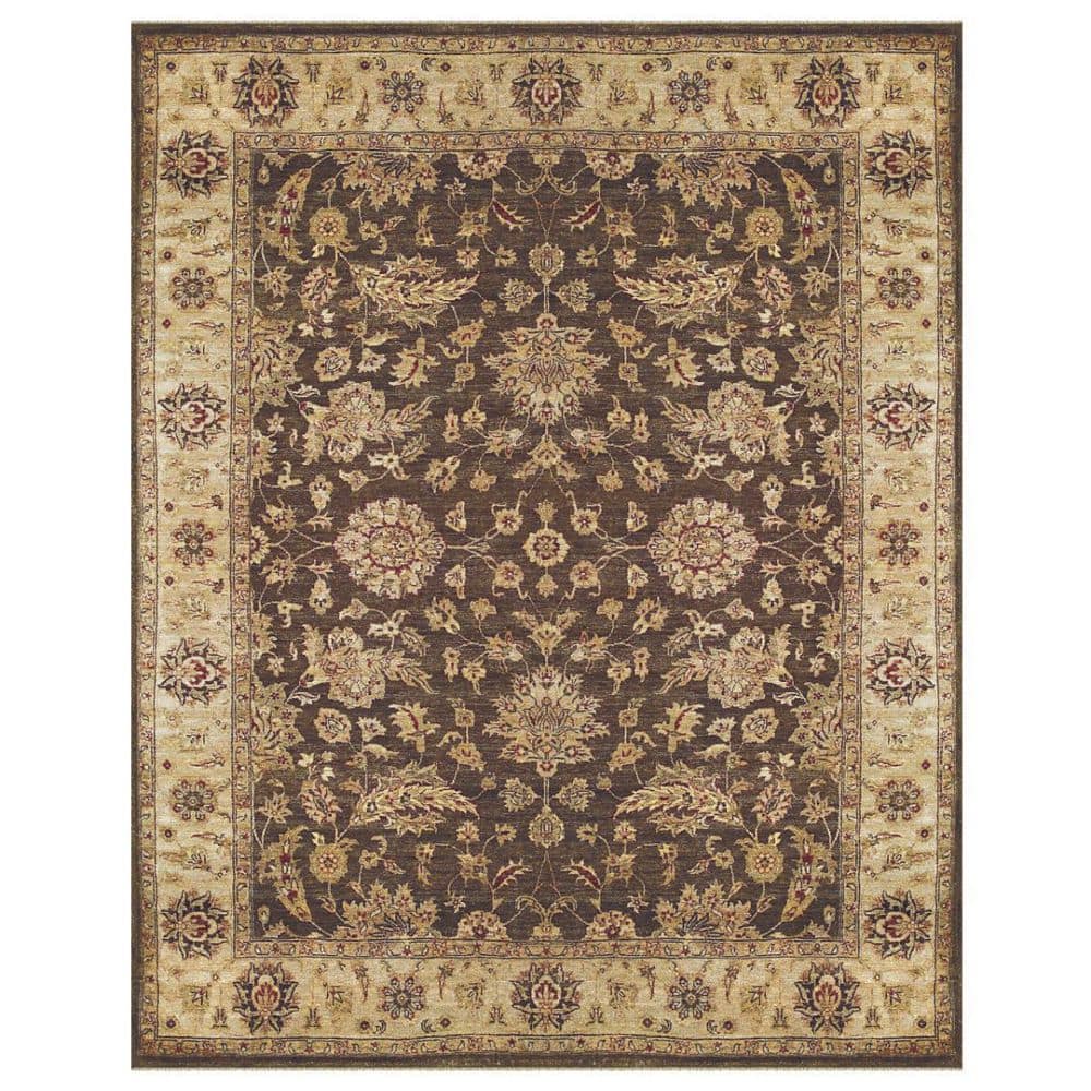 HomeRoots 6 x 9 Gold, Brown, Tan Oriental Area Rug 2000565512 - The ...