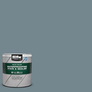 1 qt. #N470-5 Norwegian Blue Solid Color Waterproofing Exterior Wood Stain and Sealer