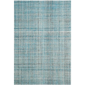 Abstract Blue/Multi 6 ft. x 9 ft. Solid Area Rug