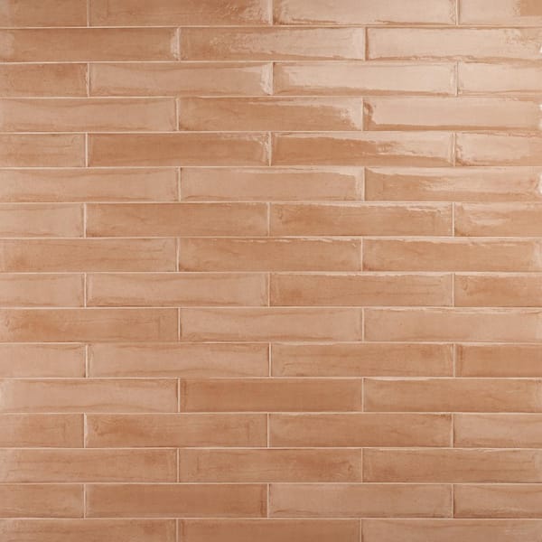 Ivy Hill Tile Tint Terracotta 2.95 in. x 15.74 in. Polished Porcelain Wall Tile (14.2 sq. ft./Case)