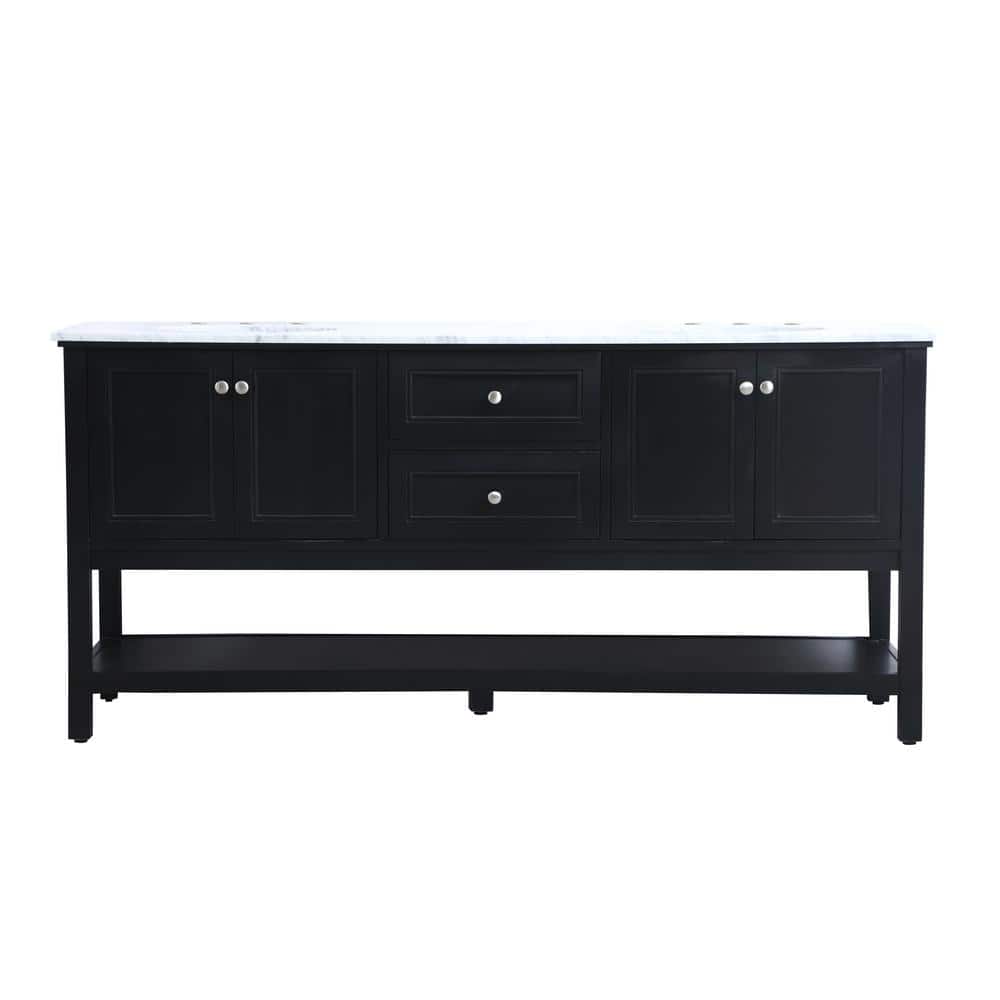 Timeless Home 72 in. W x 22 in. D x 33.75 in. H Double Bathroom Vanity in B