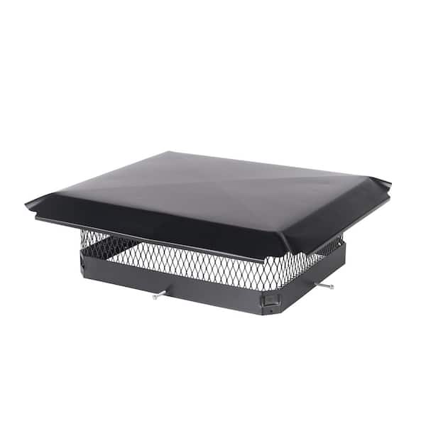 HY-C 21 in. x 17 in. California Oregon Bolt-On Single Flue Chimney Cap in Black Galvanized Steel