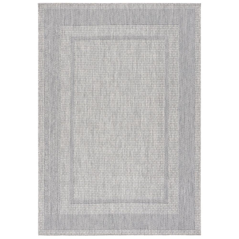Beach House Gray/Charcoal 4 ft. x 6 ft. Double Border Indoor/Outdoor Area Rug price history on PriceWatchPro