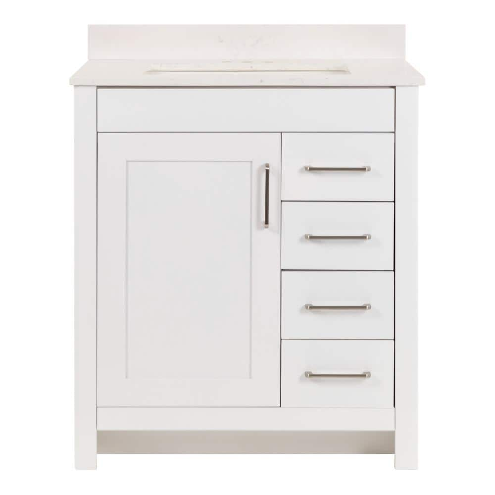 Reviews For Home Decorators Collection Westcourt In Single Sink White Bath Vanity With