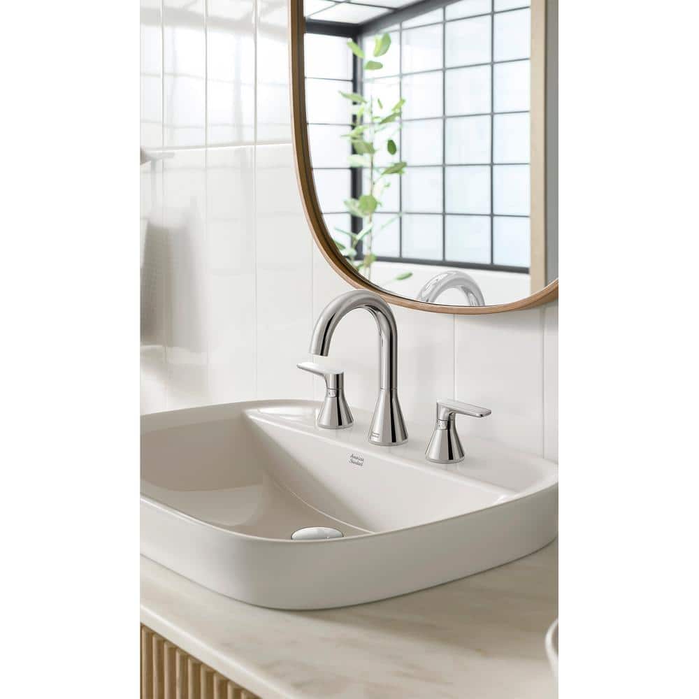Chrome High-Arc Swivel Spout Widespread Bathroom Faucet