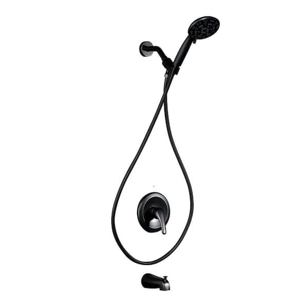 7-Spray Single Handle Tub and Shower Faucet 1.8 GPM with Handheld in Oil Rubbed Bronze Valve Included