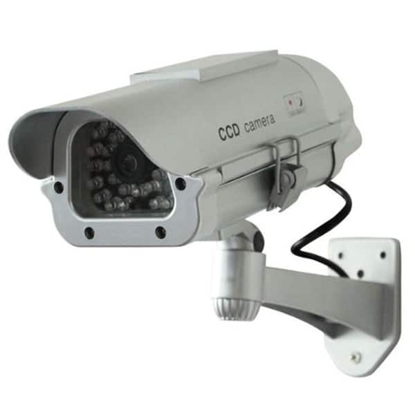 COP Security Solar Powered Fake Dummy Security Camera - Silver