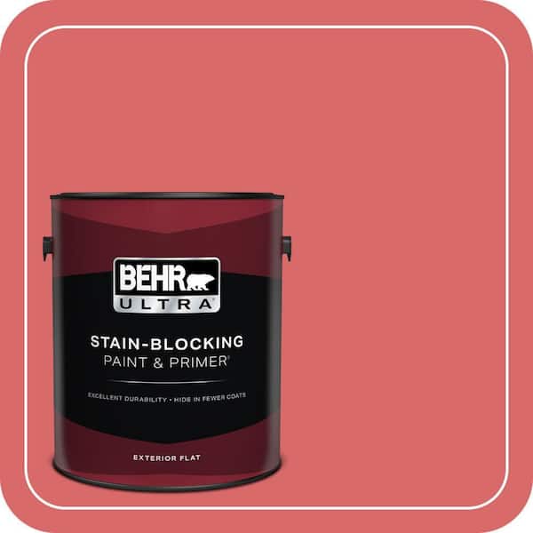 BEHR ULTRA 1 gal. #160B-6 Coral Expression Flat Exterior Paint & Primer