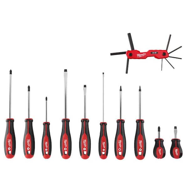 Milwaukee Folding Metric Hex Key Set (8-Piece) with Screwdriver Set
