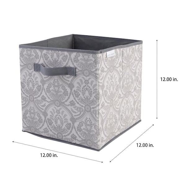 NICHE 6 in. H x 12 in. W x 12 in. D White Fabric Cube Storage Bin