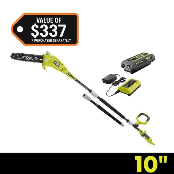 40V 10 in. Cordless Battery Pole Saw with 2.0 Ah Battery and Charger