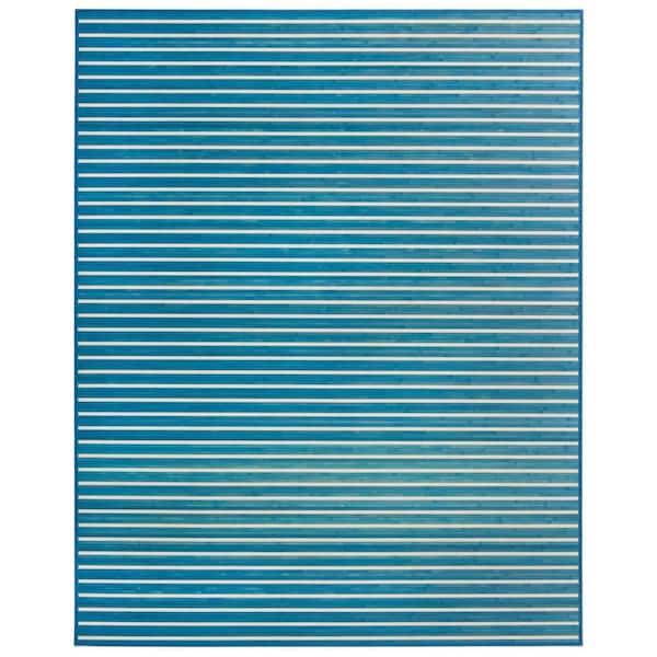 Bamboo Zhuzi Blue White 8 ft. x 10 ft. Rectangle Area Rug