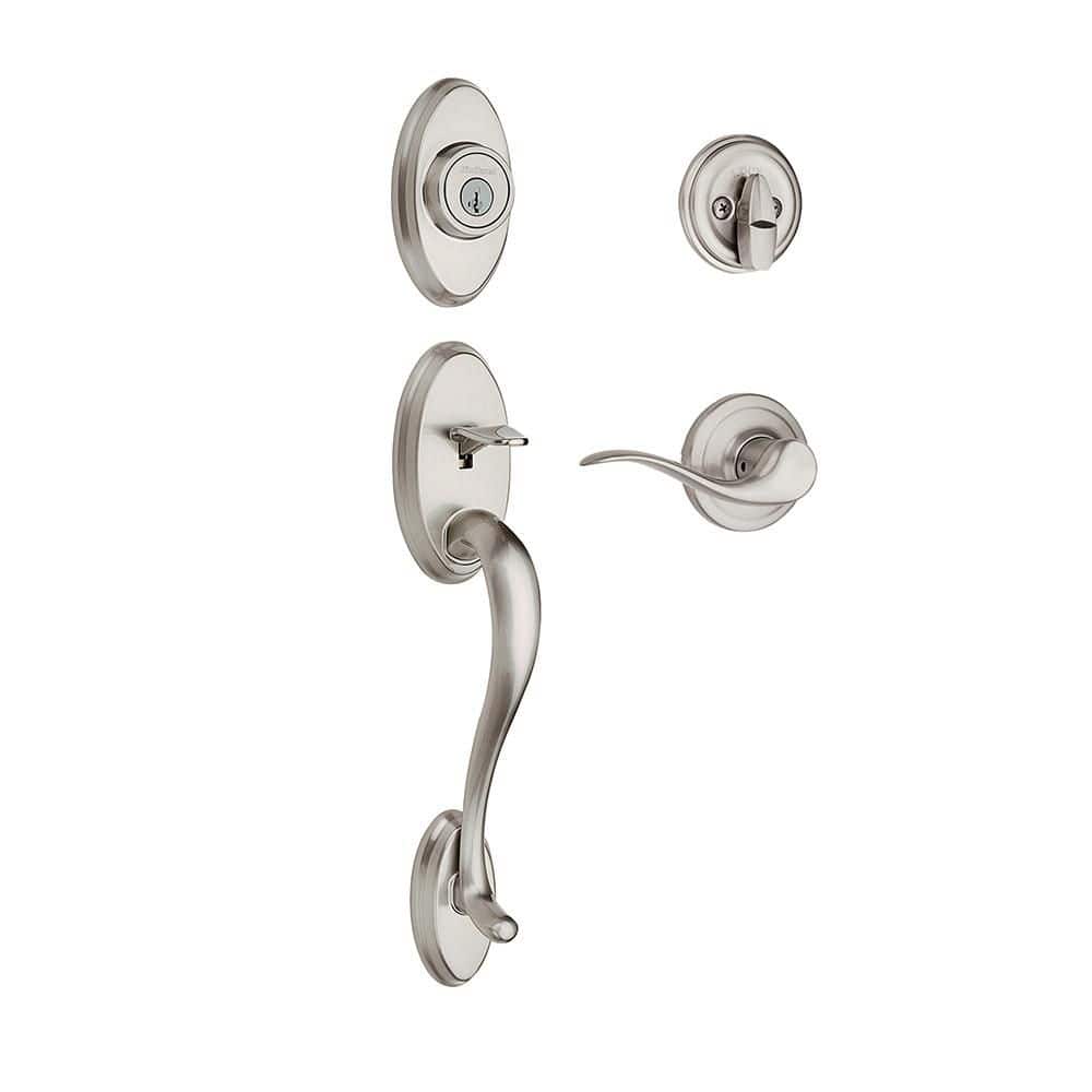 Shelburne Satin Nickel Single Cylinder Keyed Entry Door Handleset witb Tustin Handle Featuring SmartKey Security price history on PriceWatchPro