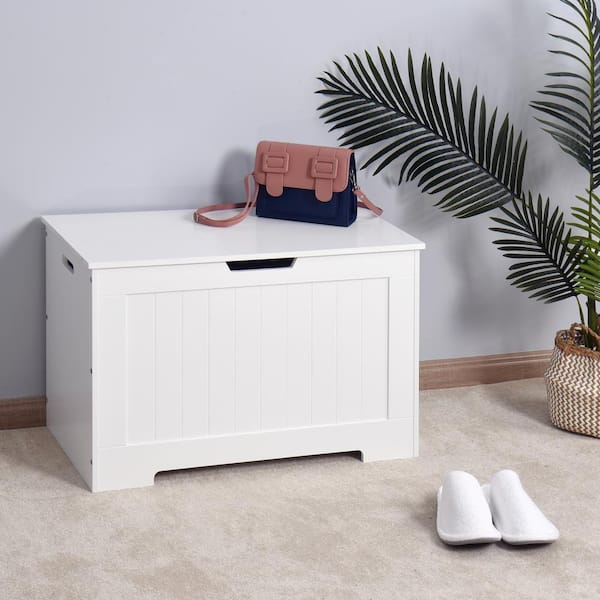 GAOMON Storage Bench,39.37 Large Storage Chest, White Entryway Bench with  Storage, Wooden Storage Trunk with Safety Hinge, Supports 350 lb, Flip  Top,U-Shape Cutout, for Living Room, Bedroom, Playroom - Yahoo Shopping