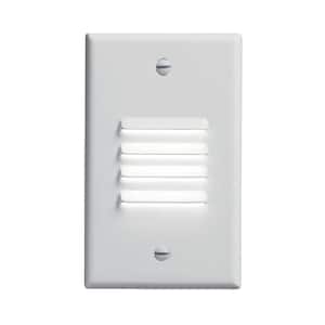 Step And Hall Hardwired 120-Volt White Vertical Integrated LED Stair Light