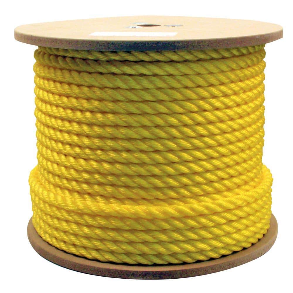 Rope King TP-58300Y Twisted Poly Rope - Yellow - 5/8 inch x 300 Feet