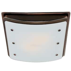 Ellipse Decorative 100 CFM Bathroom Ventilation Fan with Light and Night-Light in Imperial Bronze