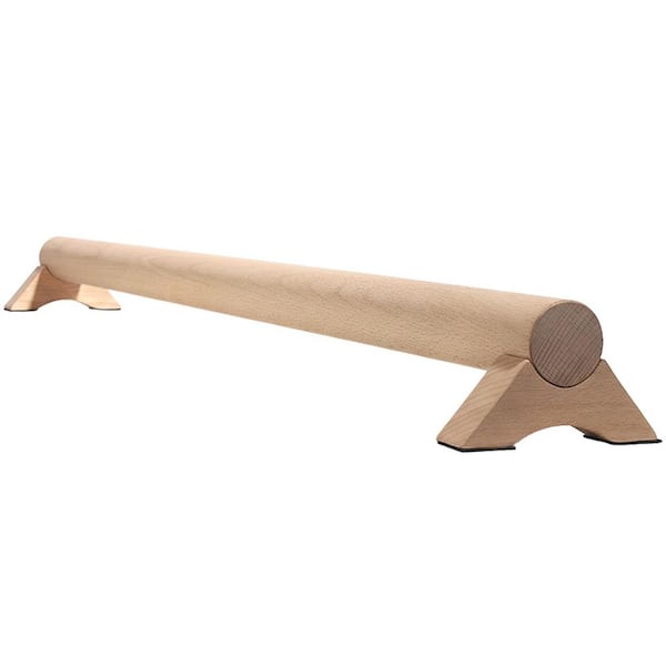 Beech Wood Balance Beam [Natural] + Indoor + Residential + Freestanding Gymnastic Toy for Balance Training