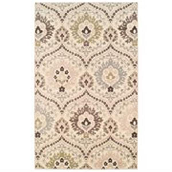 SUPERIOR Augusta Multi-Color 3 ft. x 5 ft. Oriental Floral Non- Slip Area Rug