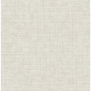 8 in. x 10 in. Mendocino Neutral Linen Wallpaper Sample