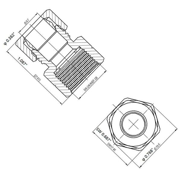 7/16 in. x 3/8 in. Female OD Compression Brass Reducing Coupling Fitting