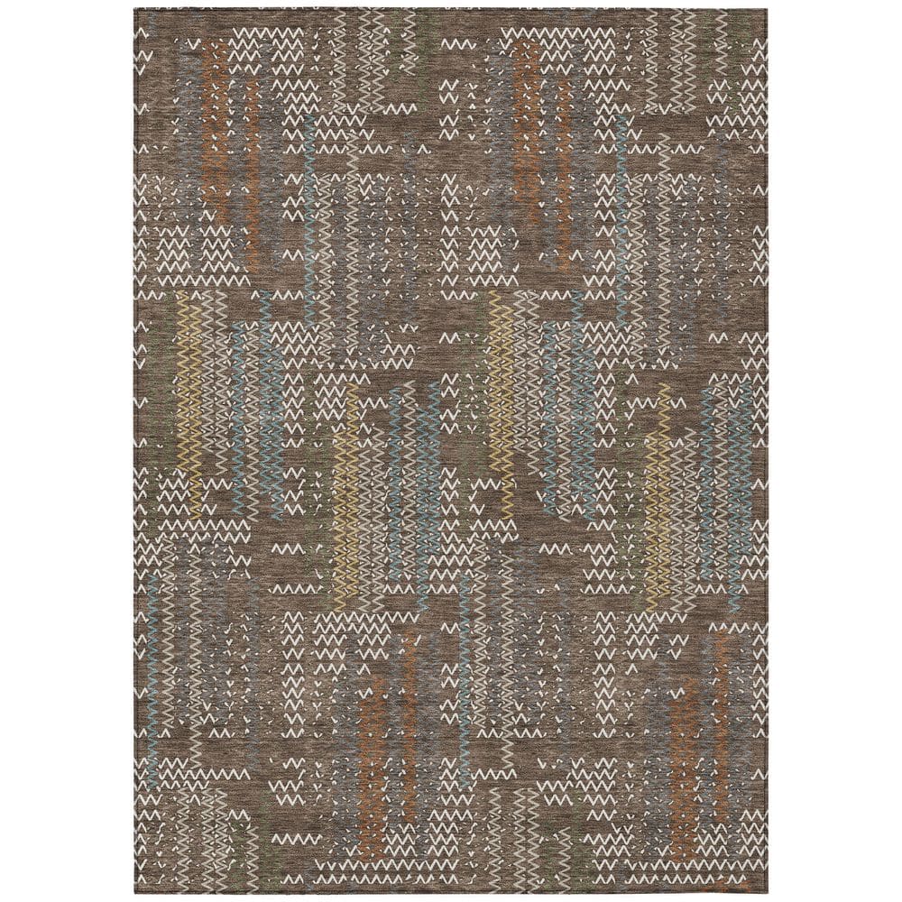 Chantille Machine Washable Indoor/Outdoor Abstract ACN2980 Coffee 9 ft. x 12 ft. Area Rug price history on PriceWatchPro