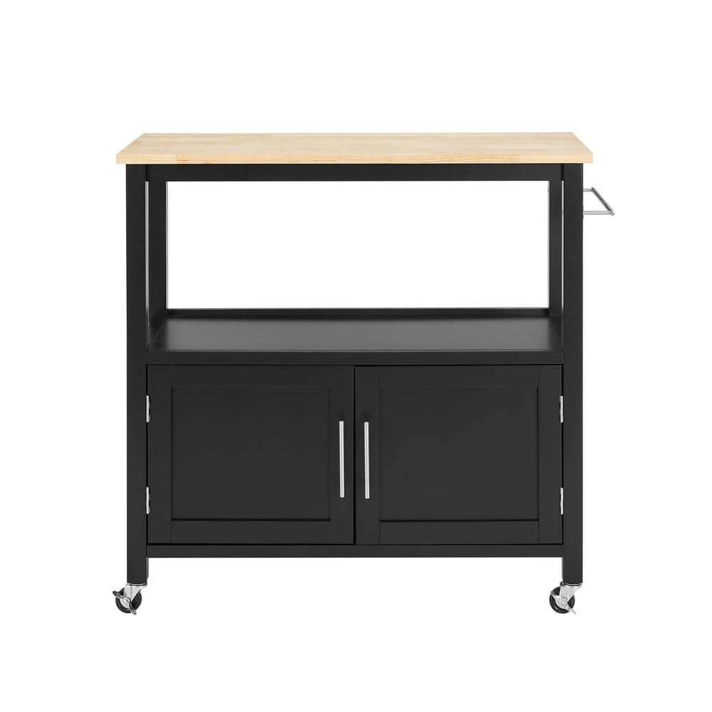 Easy Goods Living Margo Black Service Kitchen Cart SKEGL19470BK - The ...