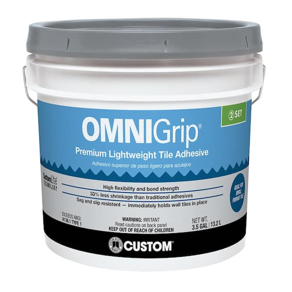 Custom Building Products OmniGrip 3.5 Gal. (14 qt.) Premium Lightweight Adhesive for Tile and Stone