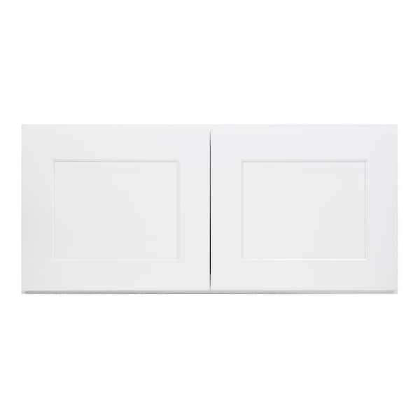 HOMEIBRO White Shaker Style Ready to Assemble Stock Wall Kitchen Cabinet (33 in. W x 15 in. H x 24 in. D)