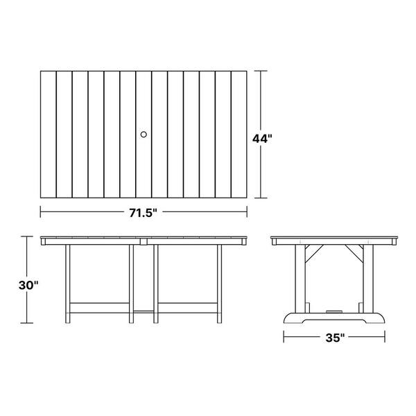 Wildridge Heritage Tudor Brown HDPE Plastic 44 x 72 in