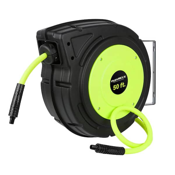 Flexzilla 3/8 in. x 50 ft. Enclosed Retractable Air Hose Reel with 1/4 in. MNPT Fitting