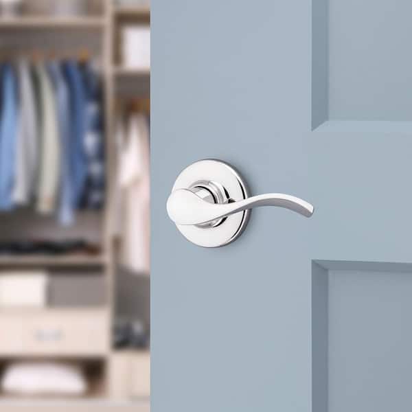 Balboa Polished Chrome Passage Door Handle for Hall or Closet