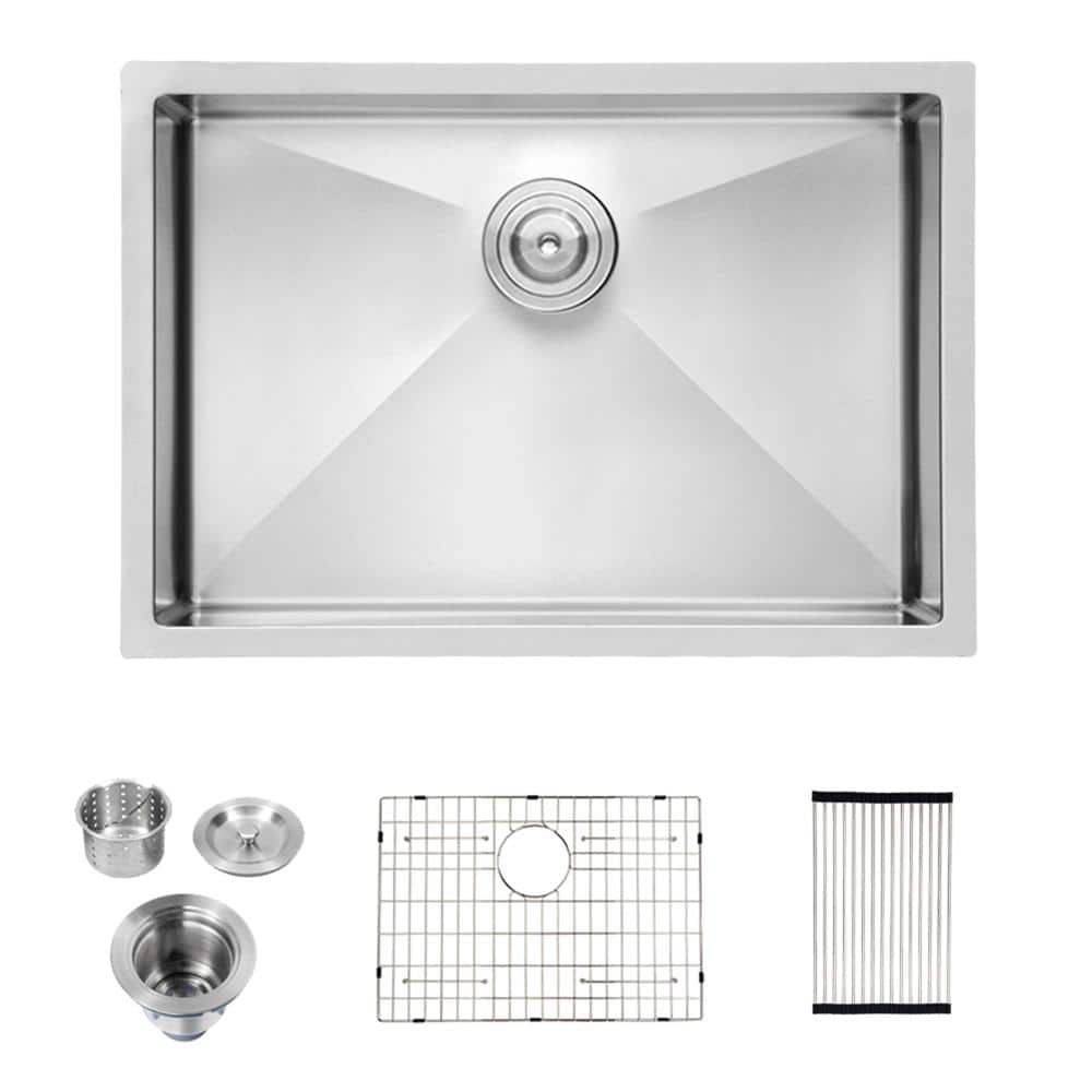 28 in. Undermount Single Bowl 16 Gauge Brushed Nickel Stainless Steel Kitchen Sink price history on PriceWatchPro