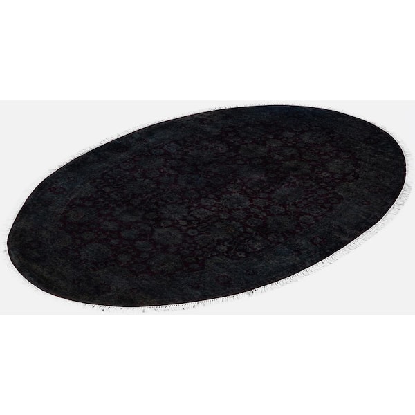 Overdyed Gray 4 x 6 Solid Wool Indoor Area Rug