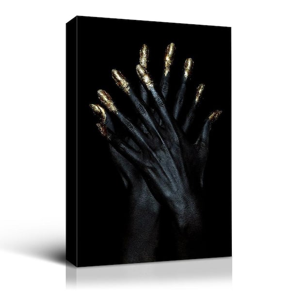 Unbranded Glamour Black Series Hand Unframed Watercolor Painting Portrait Canvas People Wall Art Print 24 in. x 18 in.