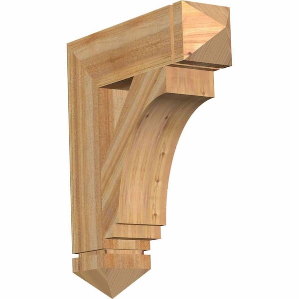 Ekena Millwork 6 in. x 28 in. x 24 in. Western Red Cedar Imperial Arts and Crafts Rough Sawn
