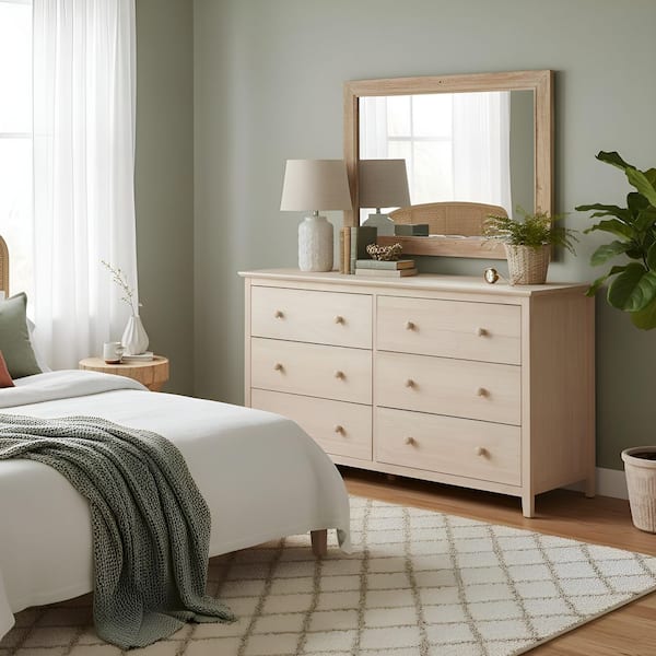 Brooklyn 6-Drawer Unfinished Wood Dresser