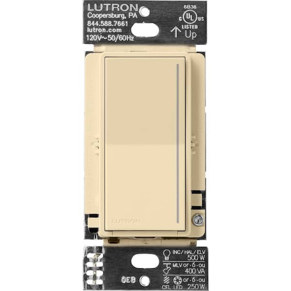 Lutron Sunnata Pro LED+ Touch Dimmer Switch, for 500W ELV/MLV, 250W LED, Single Pole/Multi Location, Ivory (ST-PRO-N-IV)