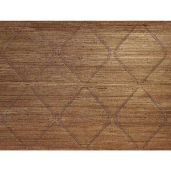 Gold Marquise Grasscloth Paper Unpasted Matte Wallpaper ( 33.5 in. x 24 ft.)