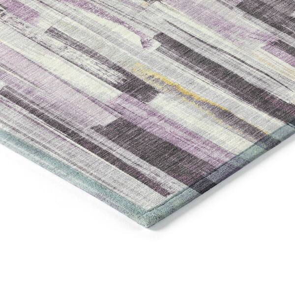 Chantille Machine Washable Indoor/Outdoor Abstract ACN2255 Lavender 8 ft. x 8 ft. Area Rug