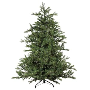 108 in. Pre-Lit Oregon Noble Fir Artificial Christmas - Warm White LED Lights