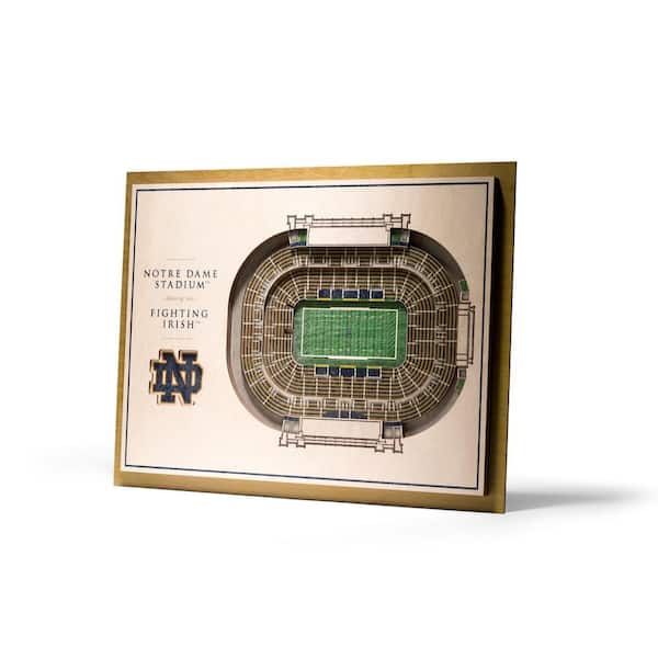 NCAA Notre Dame Fighting Irish 5-Layer Stadiumviews 3D Wooden Wall Art