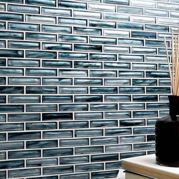 Oasis Blast 12 in. x 12 in. x 6mm Glass Mesh-Mounted Mosaic Tile (15 sq. ft./Case) Oasis Blast 12 in. x 12 in. x 6mm Glass Mesh-Mounted Mosaic Tile (15 sq. ft./Case)