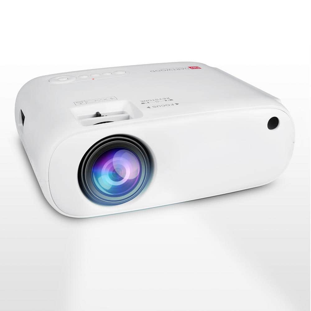 DARTWOOD Premium Projector 1920 x 1080 Resolution - 200 in. Portable Projector and Built-In Speaker - with 4400 Lumens