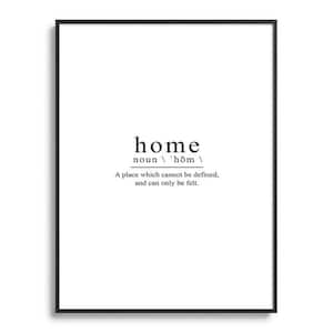 deificus Art Definition of Home Metal Framed Typography Art Print 18 in. x 24 in.