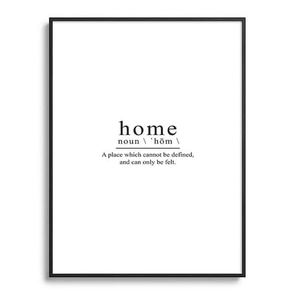 DenyDesigns. deificus Art Definition of Home Metal Framed Typography