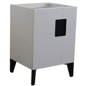 24 in. W x 35.5 in. H x 21.5 in. D Single Bathroom Vanity Cabinet without Top in White