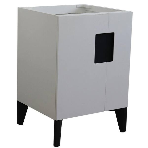 Bellaterra Home 24 in. W x 35.5 in. H x 21.5 in. D Single Bathroom Vanity Cabinet without Top in White