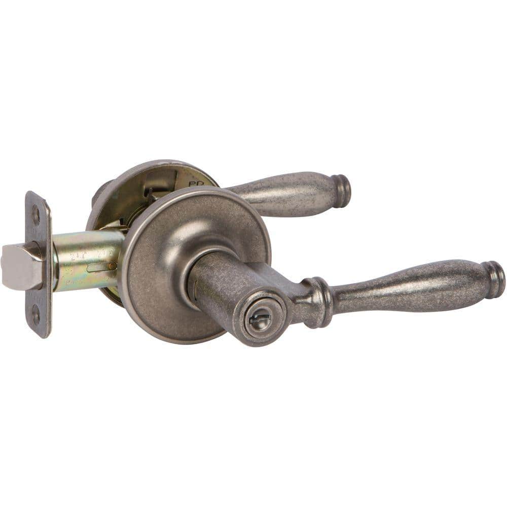 Callan Silona Antique Silver Keyed Entry Door Handle